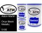 Preview: Aston-Martin, Onyx Black Metallic, 5106: 500ml Lackdose + 500ml Klarlack + 250ml Härter - Set, von ATW Autoteile West.